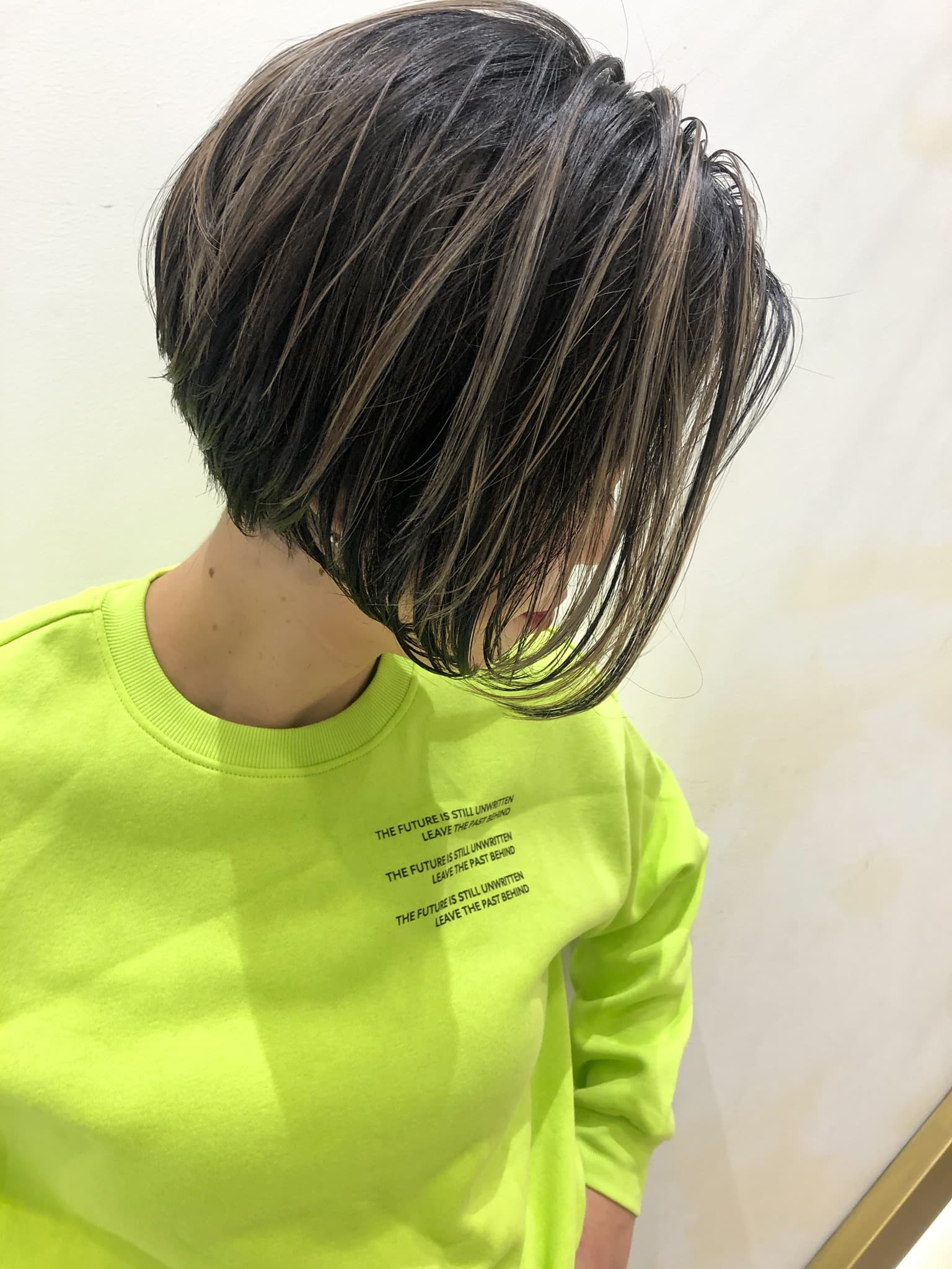 Highlight Gray Ash Short Bob